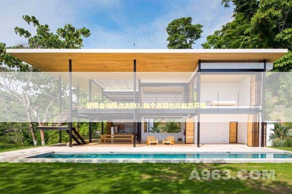 官网查询屡次失败？换个思路也许豁然开朗 IT技术